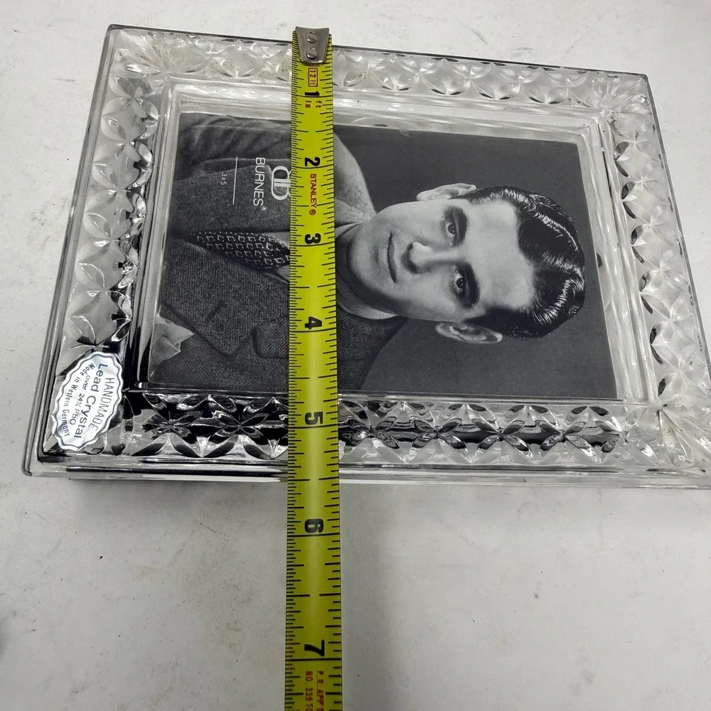 Burnes of Boston Lead Crystal Picture Frame 3x5 Handmade Western Germany Vintage